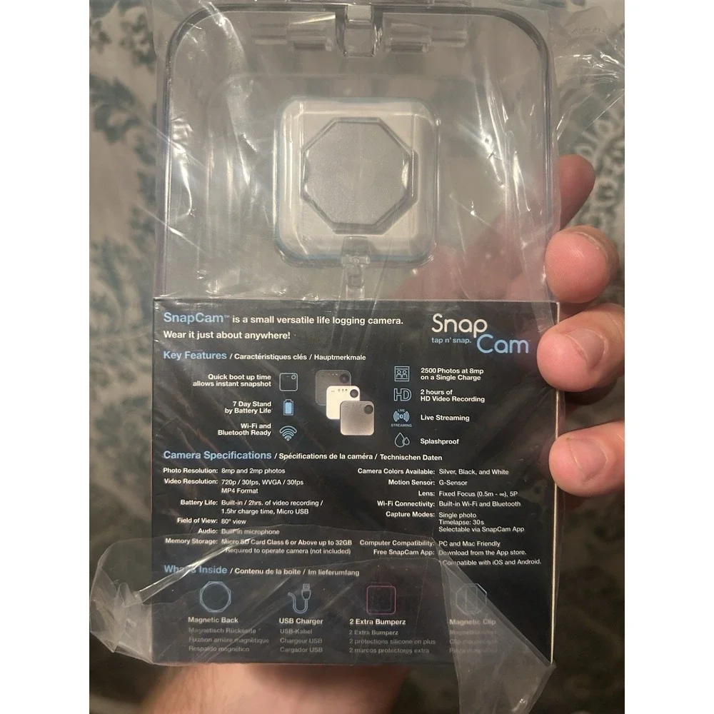 ion SnapCam Wearable HD Video‎ Camera NEW Sealed White And Baby Blue T2
